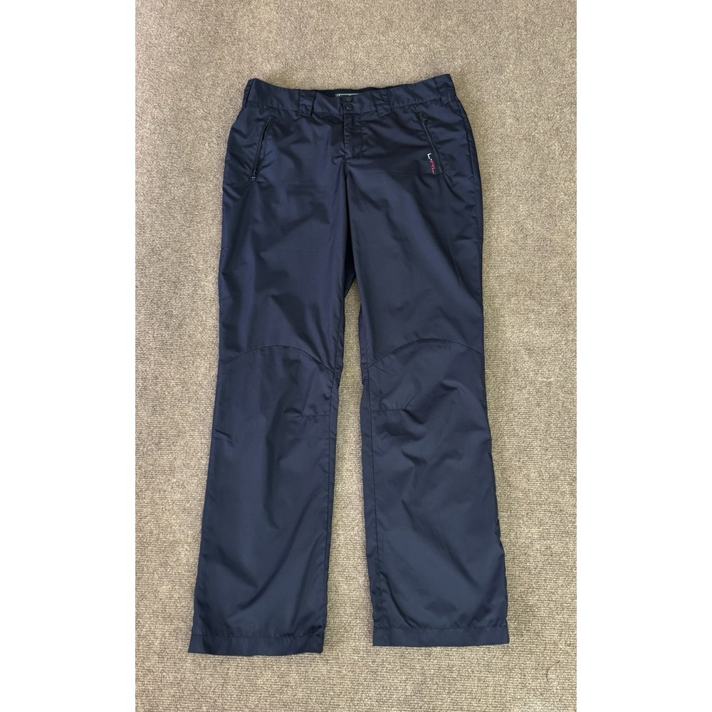 L-RL Lauren Ralph Lauren Active Pants Women 10 Black Performance Zip Pockets - Picture 2 of 16